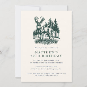 Invitation Fête d'anniversaire élégante et moderne pour chass