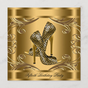 Invitation Fête d'anniversaire élégante noire et or