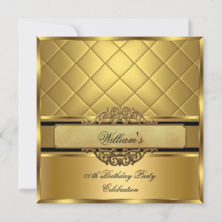 Invitation Fête d'anniversaire élégante royale en or