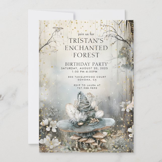 Invitation Fête d'anniversaire Enchanted Forest Kid (Devant)