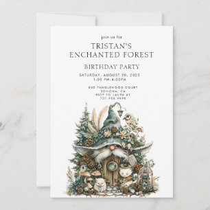 Invitation Fête d'anniversaire Enchanted Forest Kid