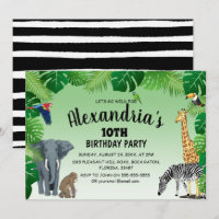 Fête d'anniversaire enfantine Safari Animaux de la
