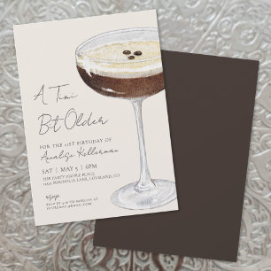 Invitation Fête d'anniversaire Espresso Martini