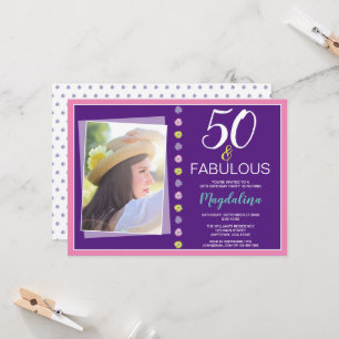 Invitation Fête d'anniversaire fabuleuse de 50 ans