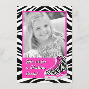 Invitation Fête d'anniversaire faite sur commande de zèbre de