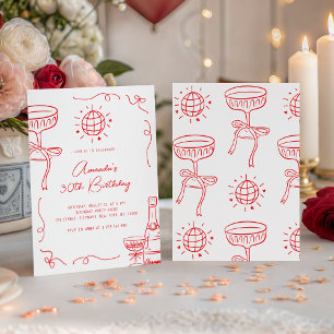 Invitation Fête d'anniversaire fantaisiste à 30 ans