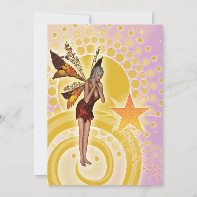 Invitation Fête d'anniversaire féerique mignonne de filles (Devant)