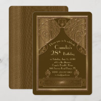 Invitation fête d'anniversaire femme, grand Gatsby