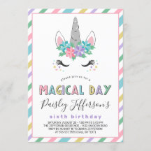 Fête d'anniversaire Floral Unicorn Pastel