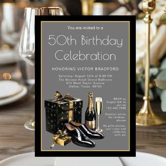Invitation Fête d'anniversaire formelle en smoking pour homme