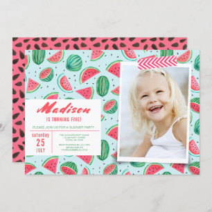 Invitation Fête d'anniversaire Fruit de pastèque Invitati