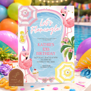 Invitation Fête d'anniversaire fun et fantaisiste au bord de