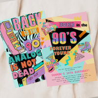 Fête d'anniversaire funky rétro des années 90