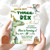 Fête d'anniversaire garçon dinosaure Trois-Rex 3 a