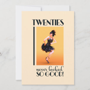 Invitation Fête d'anniversaire Gatsby 20 ans