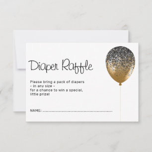 Invitation Fête d'anniversaire Glitz Glam Ballon Couche Loter