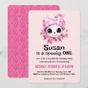 Invitation Fête d'anniversaire Halloween mignonne créative ef