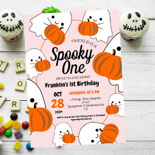 Invitation Fête d'anniversaire Halloween pour le 1er annivers