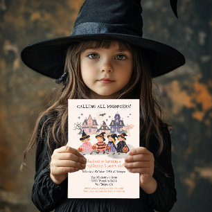 Invitation Fête d'anniversaire Halloween Trick or Treat