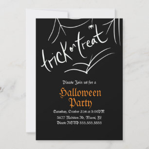 Invitation Fête d'anniversaire Halloween Trick or Treat Araig