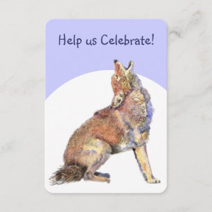 Invitation Fête d'anniversaire Howling Coyotes Fun