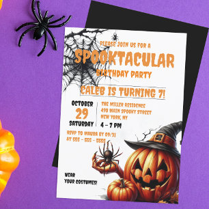Invitation Fête d'anniversaire Jack-o'Lantern éffrayant