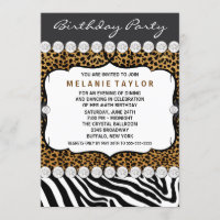 Fête d'anniversaire Léopard Zèbre