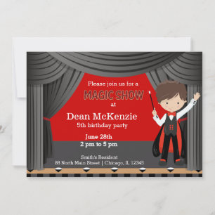 Invitation Fête d'anniversaire Magic Show