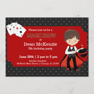 Invitation Fête d'anniversaire Magic Show