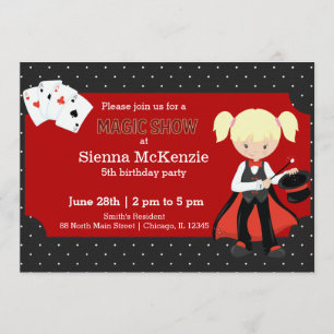 Invitation Fête d'anniversaire Magic Show