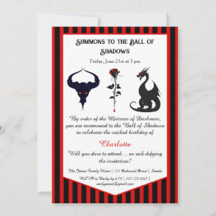 Invitation Fête d'anniversaire magique et mystérieux pour enf
