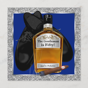 Invitation Fête d'anniversaire Mans Whiskey