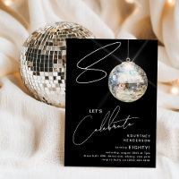 Fête d'anniversaire minimaliste avec boule disco p