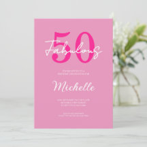 Fête d'anniversaire moderne 50 ans et fabuleuse ro