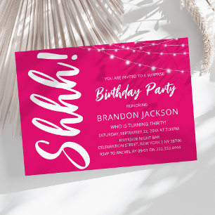 Invitation Fête d'anniversaire moderne surprise