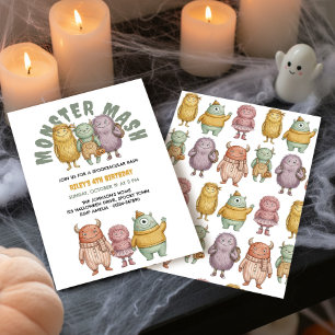 Invitation Fête d'anniversaire Monster Mash Enfants Spooktacu