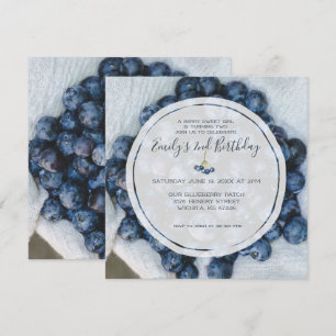 Invitation Fête d'anniversaire myrtille