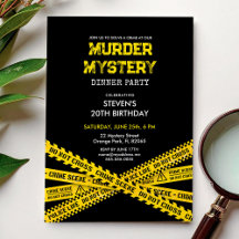 Fête d'anniversaire mystère de meurtre avec rubans