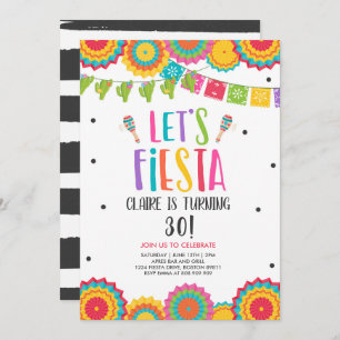 Invitation Fête d'anniversaire n'importe quel âge Adulte Fêto