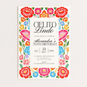 Invitation Fête d'anniversaire numérique Mexica Cielito Lindo