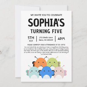 Invitation Fête d'anniversaire Papillon Squishmallow