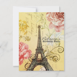 Invitation fête d'anniversaire parisienne