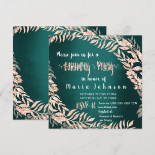 Invitation Fête d'Anniversaire Parties scintillant Rose Gold 