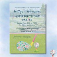 Fête d'anniversaire personnalisée 40 ans Lady Golf