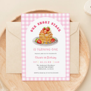 Invitation Fête d'anniversaire petit déjeuner crêpes aux frai