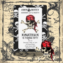 fête d'anniversaire pirate aquarelle