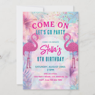 Invitation Fête d'anniversaire piscine   Fête piscine 