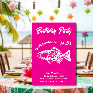 Invitation Fête d'anniversaire-poisson hawaïen O-poisson-alli