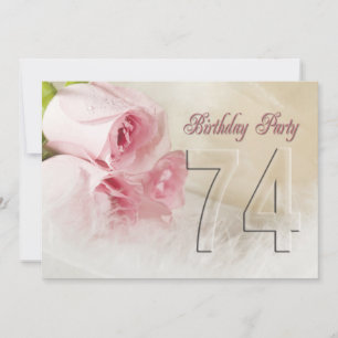 Invitation fête d'anniversaire pour 74 ans