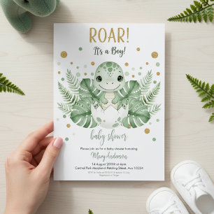 Invitation Fête d'anniversaire pour bébé garçon fille Dinosau